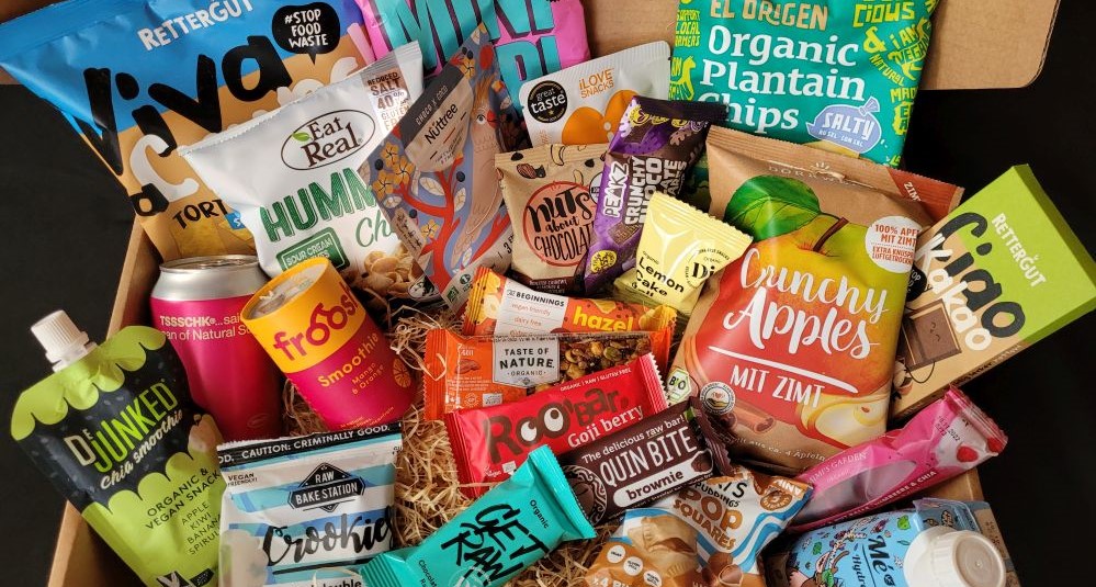 Snackbox mit gesunden Snacks, Mitarbeitergeschenkidee