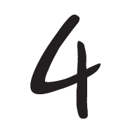 Bild einer schwarzen Vier.