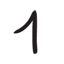 Bild einer schwarzen Eins.